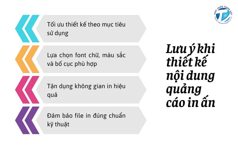 Lưu ý khi thiết kế nội dung quảng cáo in ấn